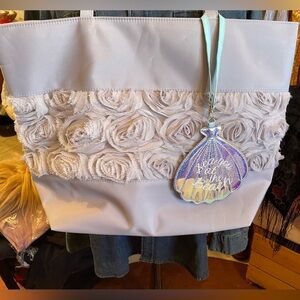 Feminine &  Lavender Catch All Tote With Fun Acessories